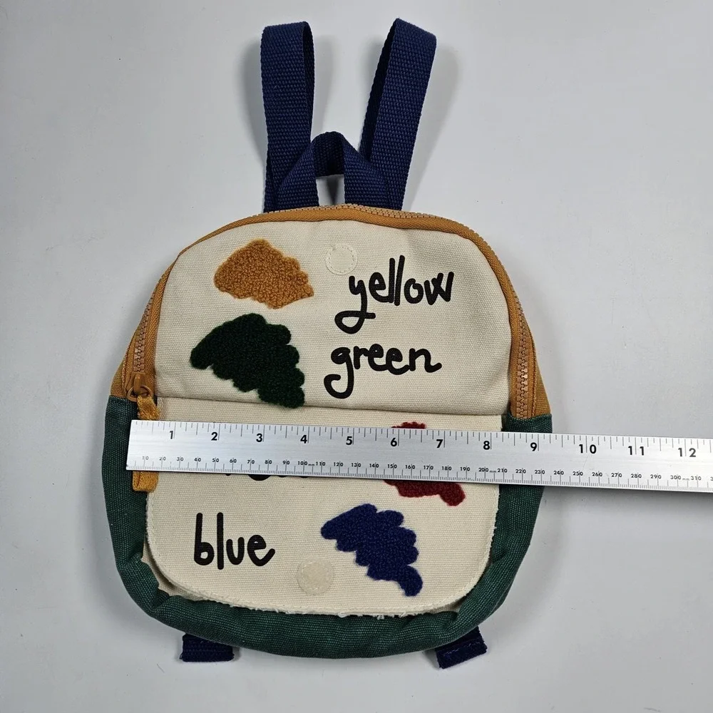 Zara Childrens Kids Book Flap Mini Backpack Colorblock Weather Bag‎ NEW